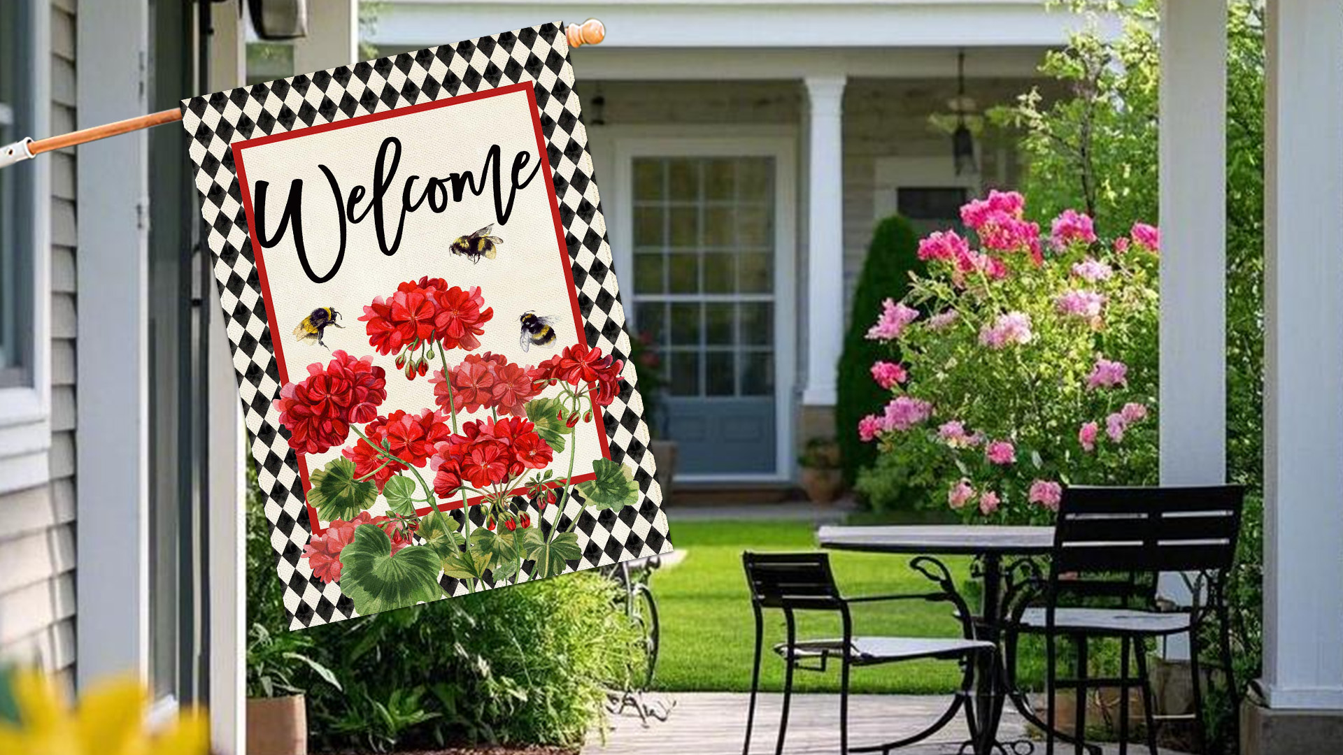 Amazon.com : Baccessor Spring Summer Geranium Welcome Garden